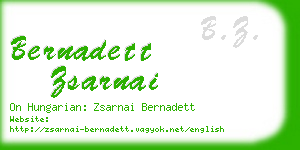 bernadett zsarnai business card